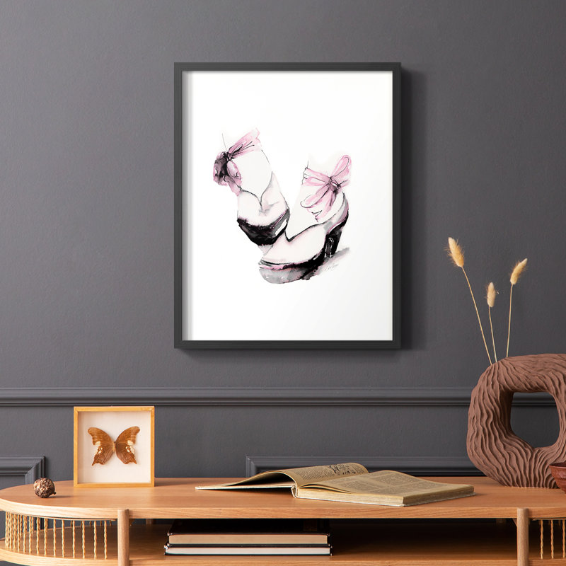 House of Hampton® Ballet Platform Framed Print - Solid Wood | Wayfair